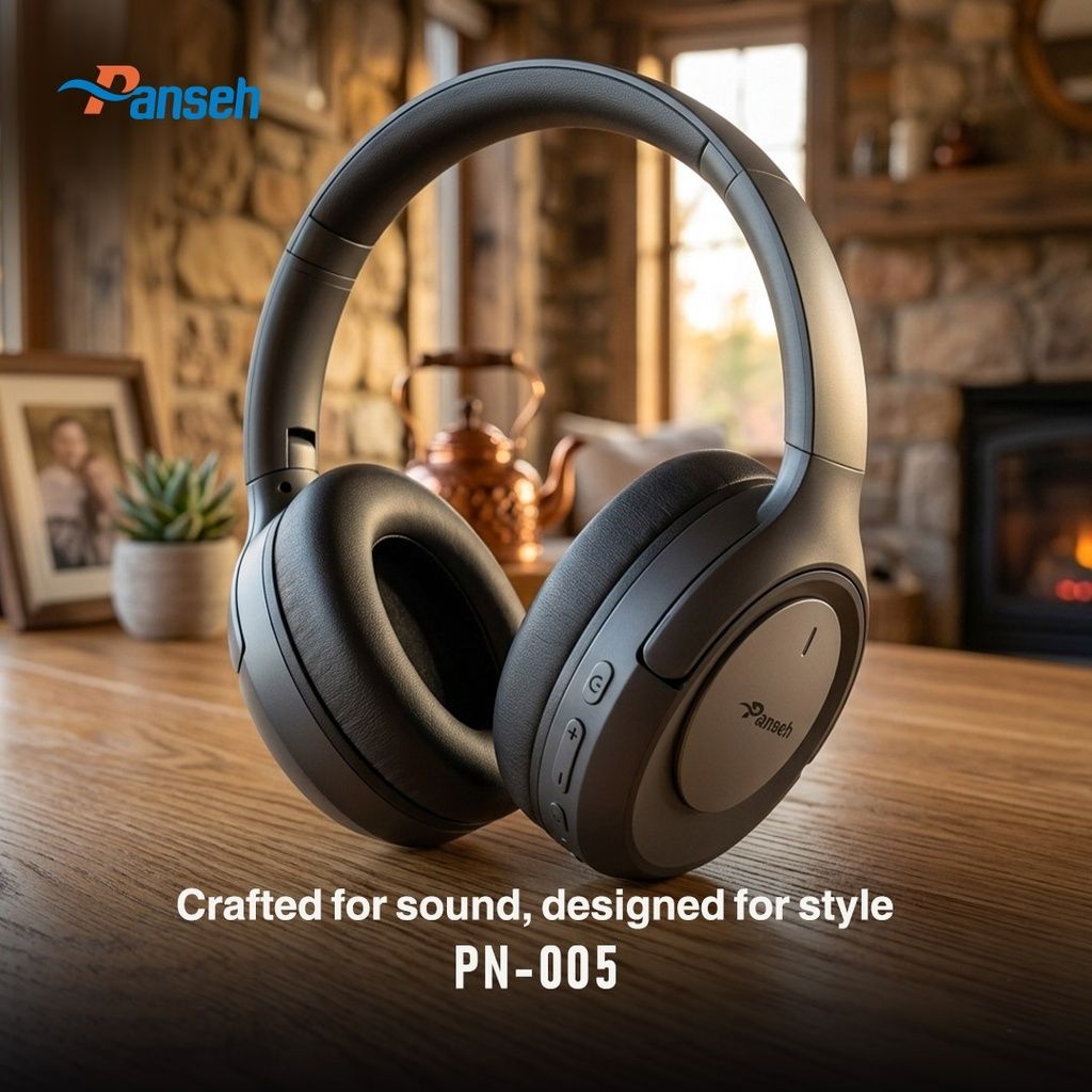 Panseh PN-005 Wireless Stereo Headphones - Hi-Fi Sound - Built-in Mic - Model PN-005