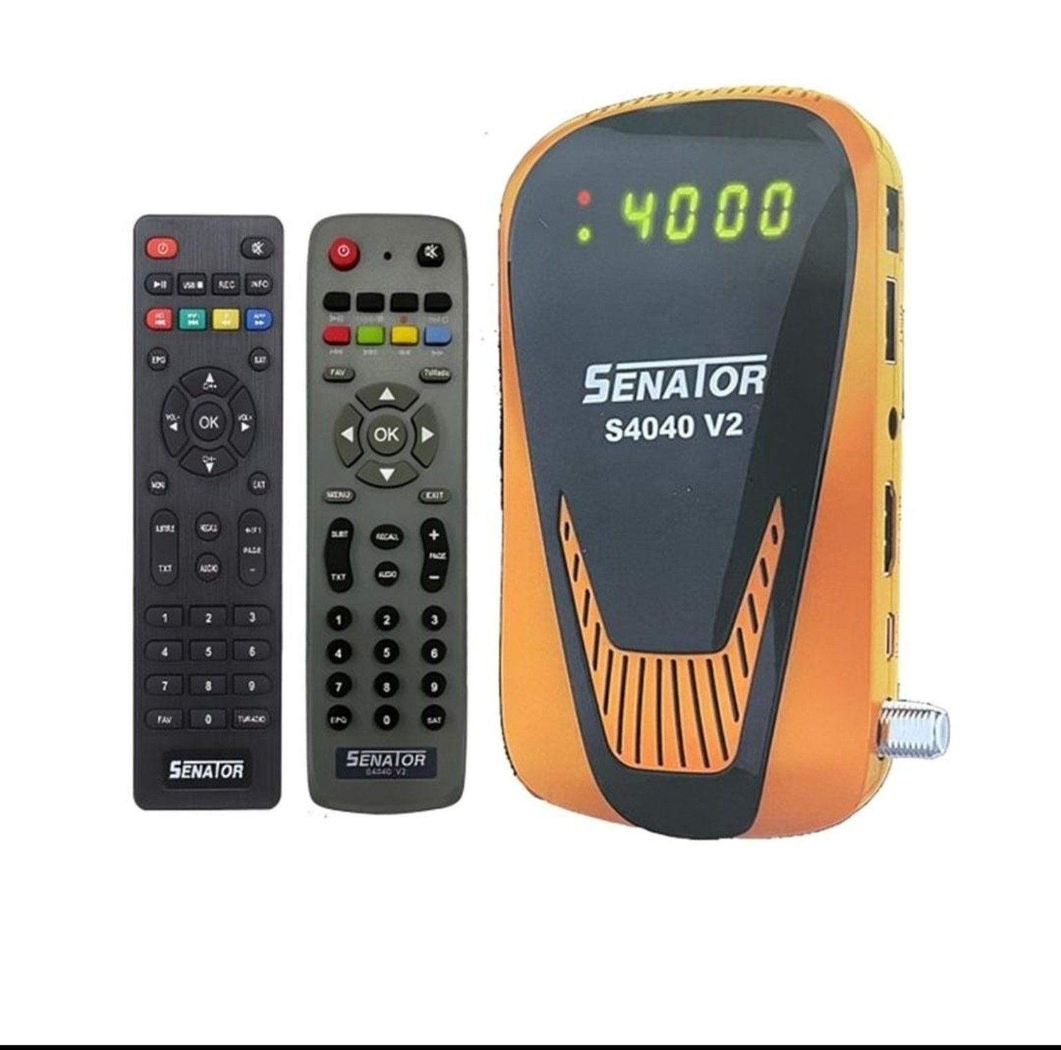 رسيفر سيناتور S4040 V2 ميني FHD مع 2 ريموت كنترول